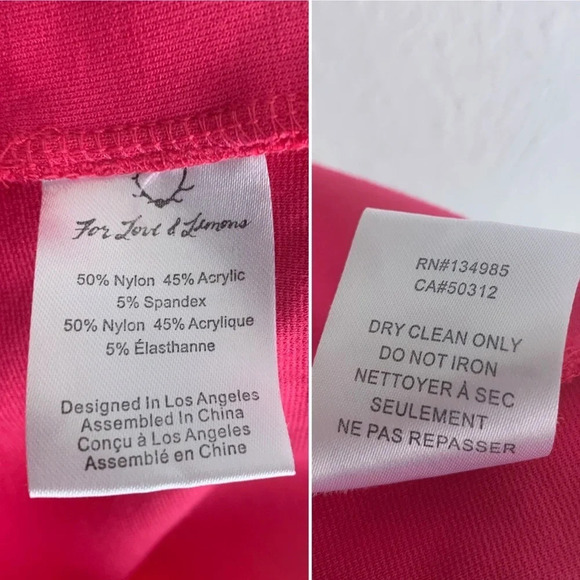 For Love & Lemons Rosarito Scalloped Edge Dress Pink Sz Large - Picture 8 of 8